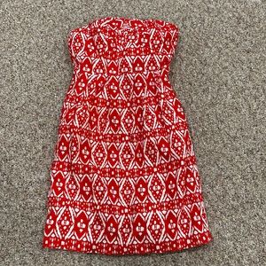 Jcrew linen ikat dress